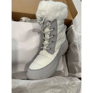 Sperry Women's Bearing PlushWave Snow Boots White/Grey Size 7.5